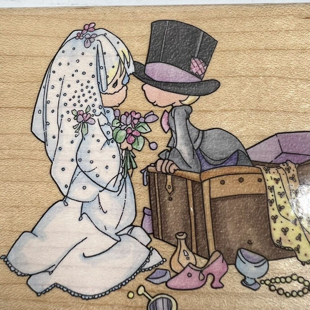 Stampendous Precious Moments Rubber Stamp Togetherness Wedding Vintage 1996 Love